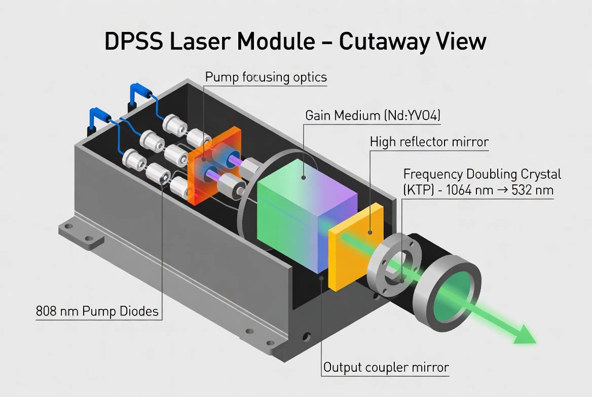 M&oacute;dulo DPSS Laser vs. Diodo Laser: Estabilidade e Compara&ccedil;&atilde;o de Vida &Uacute;til