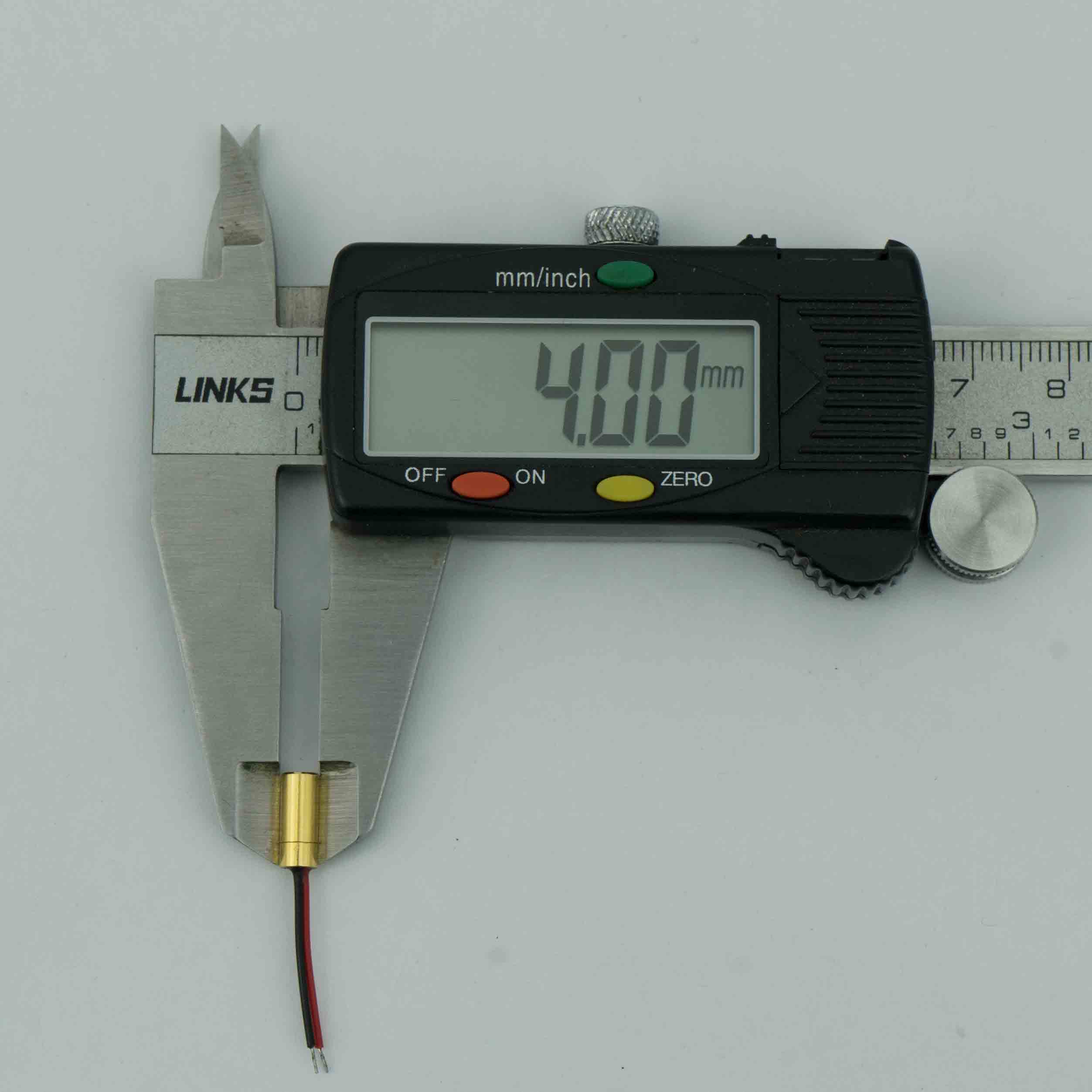 M&oacute;dulo l&aacute;ser rojo de tama&ntilde;o m&aacute;s peque&ntilde;o, 4mm x 10mm, 650nm, 5mW, para pistolas l&aacute;ser de haz rojo