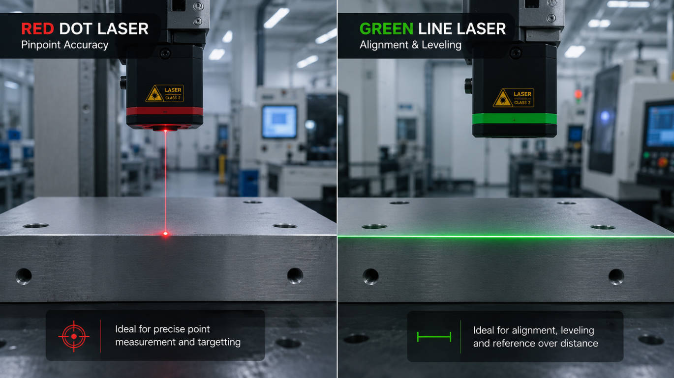 Punktlaser vs. Linienlaser: Auswahl der besten Geometrie f&uuml;r die industrielle Ausrichtung